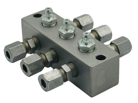 Blok smarowniczy T 3x1 / M10x1 Blok smarowniczy T 3x1 / M10x1