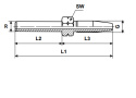 Końcówka skrętna prosta DN4 / 8,6mm R-6mm L18mm