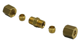 Dwuzłączka naprawcza 5mm - 5mm ( kompletne mosiężne)