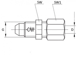 Zawór zwrotny (stożek) M10x1 BEKA
