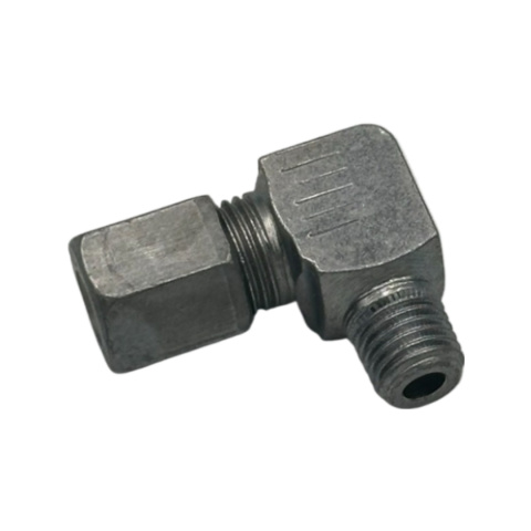 Złączka kątowa 90° M8x1" - 6mm (korpus/pierścień/nakrętka) Złączka kątowa 90° M8x1" - 6mm (korpus/pierścień/nakrętka)