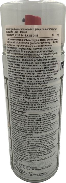 Farba w sprayu do maszyn Develon / Doosan – 400 ml (kolor pomarańczowy)