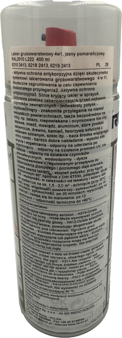 Farba w sprayu do maszyn Develon / Doosan – 400 ml (kolor pomarańczowy)