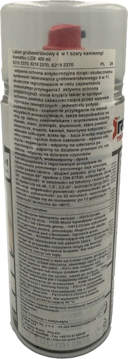 Farba w sprayu do maszyn Komatsu – 400 ml (kolor szary)