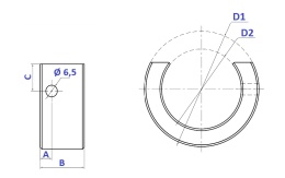 Pierścień zabezpieczający punkt smarny zew.60/5mm