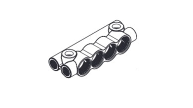 Rozdzielacz Twin płaski 4 portowy