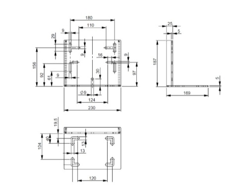 Wspornik montażowy / mocowanie pompy Lubmann ALPB